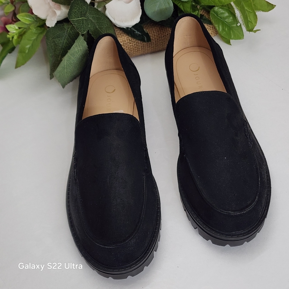 Erika Black Women's Suede Tassel-Look Loafers